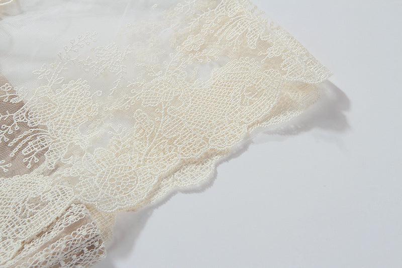 Heavy Industry Crocheted Lace Temperament Embroidered Court Dress