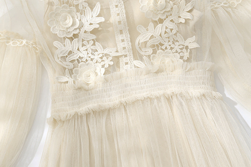 Basement suspender mesh dress