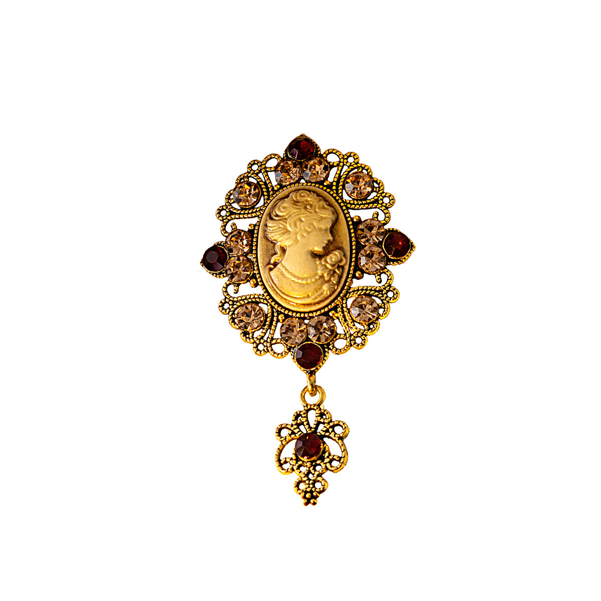 Parisian Treasures Collection:  Medieval Beauty Head Brooch Retro Court