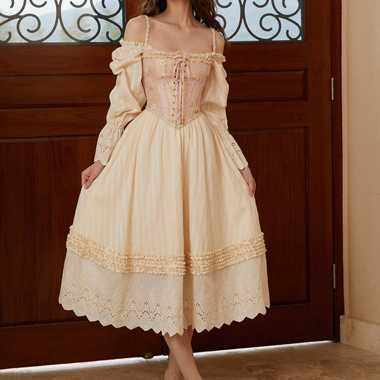 Women's Fashion Fishbone Jacquard Lace Corset