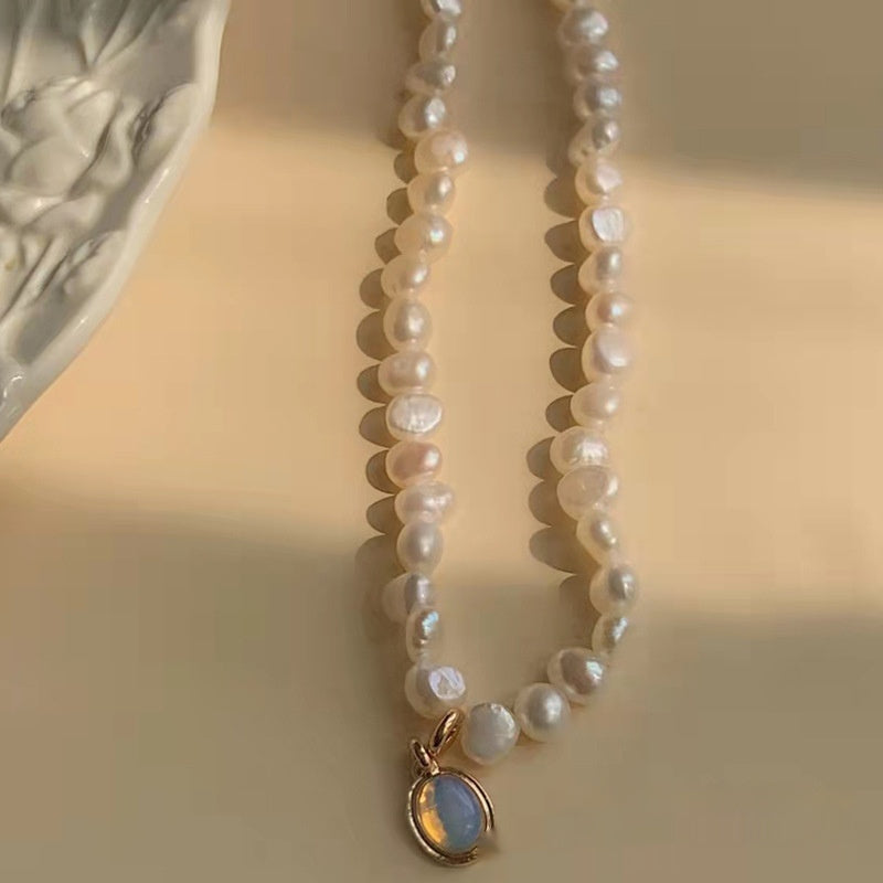 French Court Vintage Pearl Necklace Temperament Wild