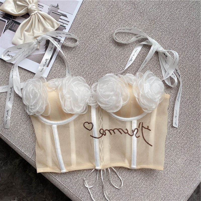 French Retro Western Style Corset Top