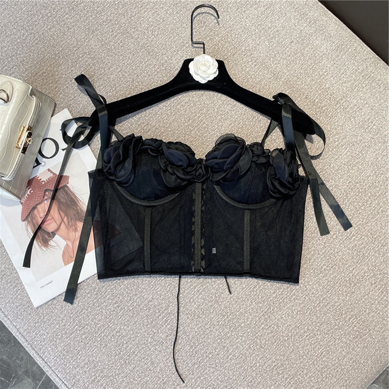 French Retro Western Style Corset Top