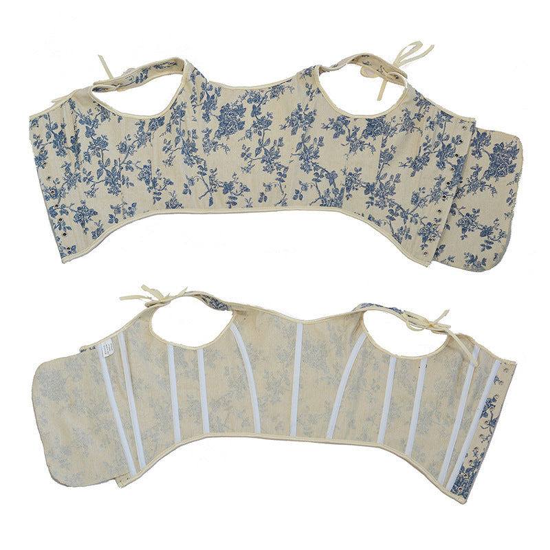 French Vintage Large Orchid Lace Corset Vest