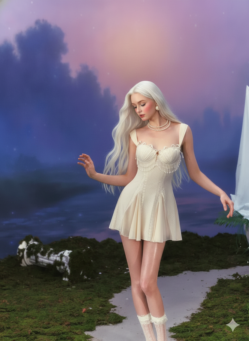 Parisian Evening Dress Women Vintage Elegant Slim Beading Tassel Lace Suspender Dress Birthday Party Fishtail Dress