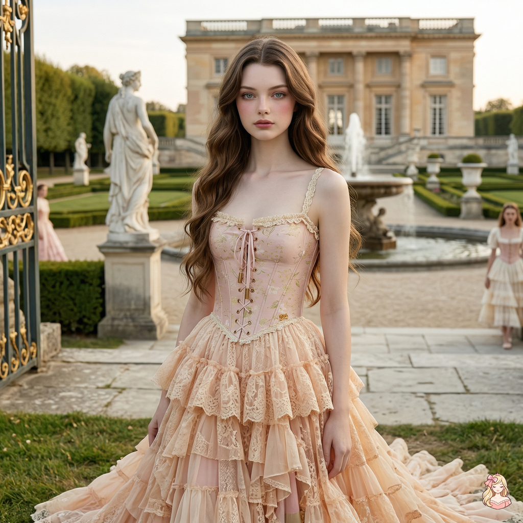 The Petit Trianon Jacquard Corset | Pink Fishbone Lace Bustier | Solid Coquette Crop Top | Parisian Princess