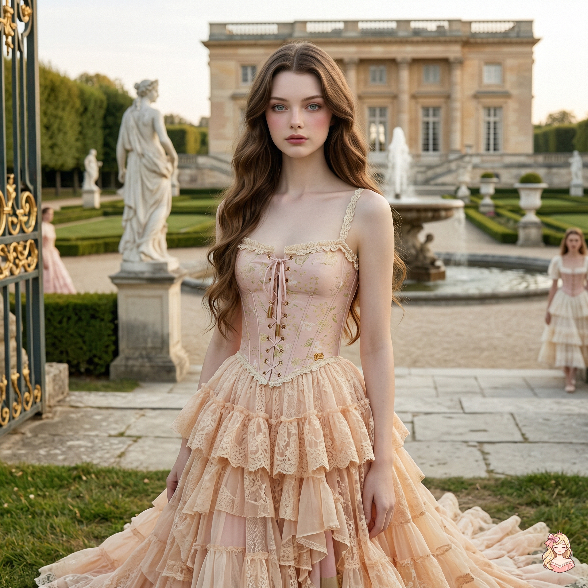 The Petit Trianon Jacquard Corset | Pink Fishbone Lace Bustier | Solid Coquette Crop Top | Parisian Princess
