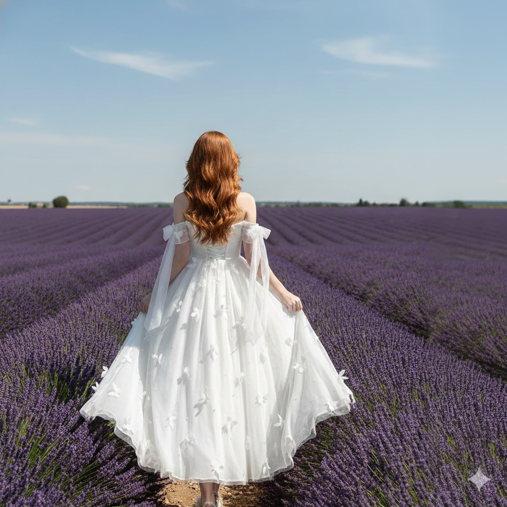 Off-shoulder Slimming Dress for Women Elegant and Sweet Lolita Bow White High Waist Princess Long Dresses White Dress