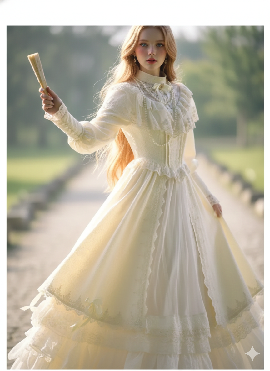 Coalfell French Hepburn Style White Lace Dress Female Parisian New Birthday Dress Elegant Long Dress Women's Clothing