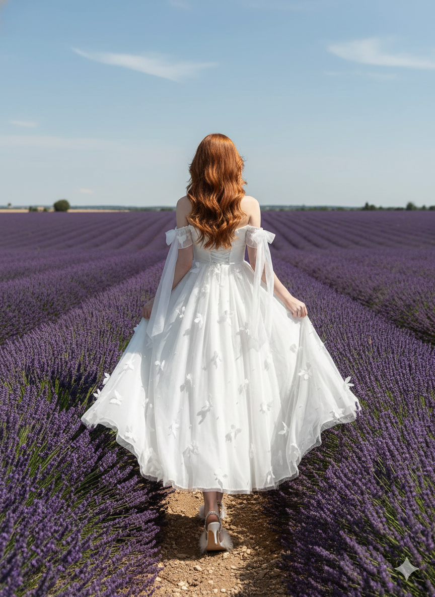 Off-shoulder Slimming Dress for Women Elegant and Sweet Lolita Bow White High Waist Princess Long Dresses White Dress