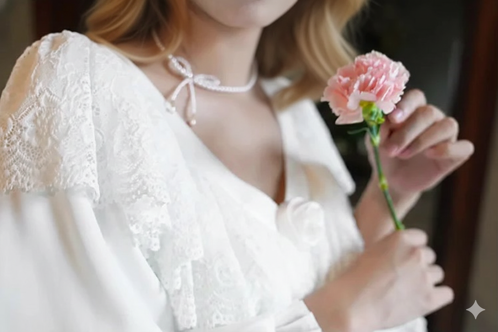 Parisian Satin Lace Dress Lantern Sleeve Long Maxi Ladies S-XL Vintage High Waist 2025 New V Neck White