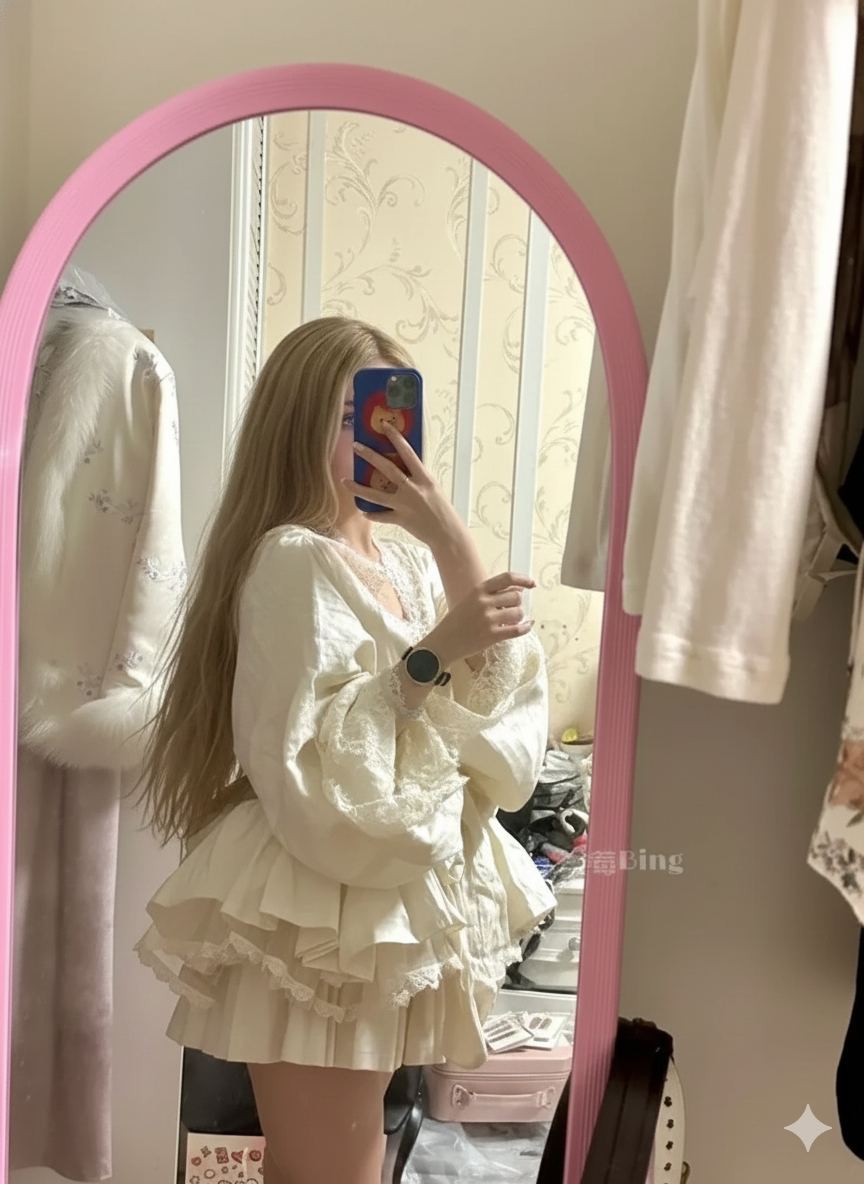 French Style Lace Trim V-Neck Blouse Women Summer Loose Short Cute Tops Elegant Casual Shirt Feminine Chic Fashion