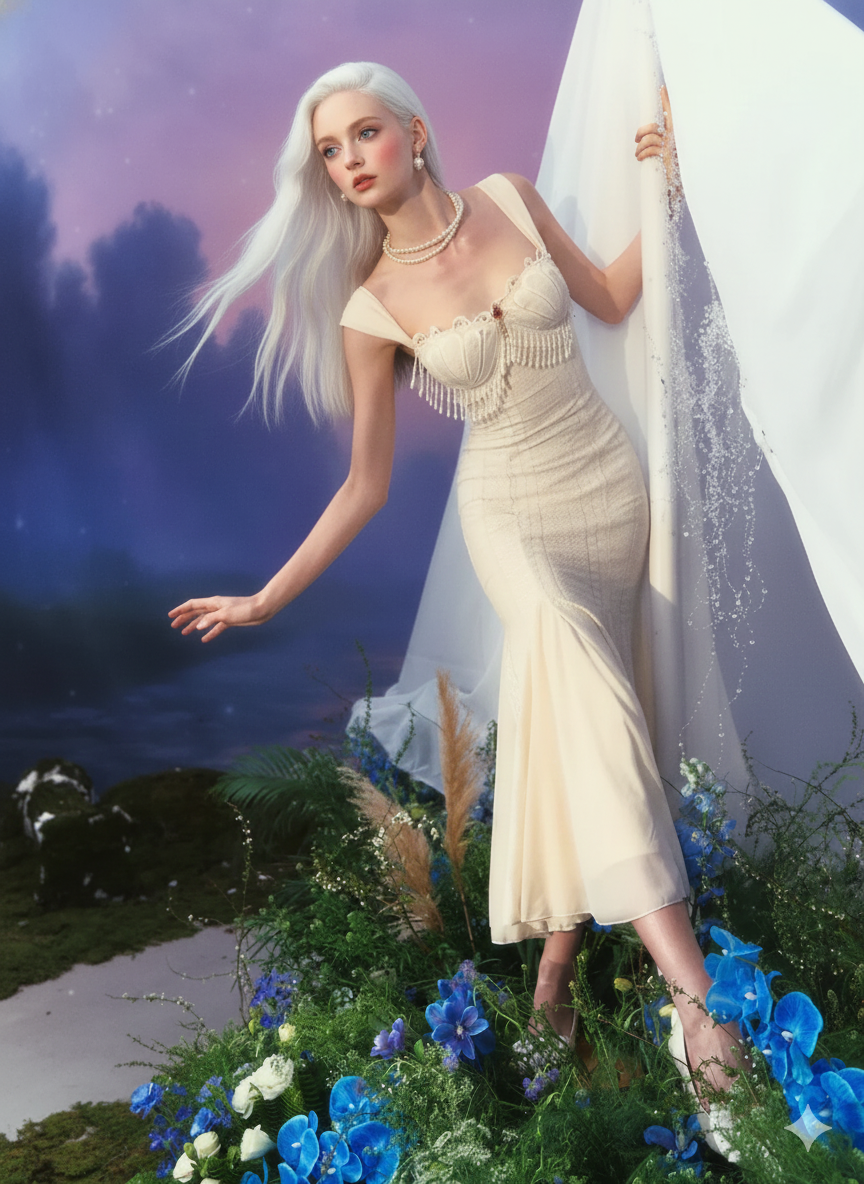 Parisian Evening Dress Women Vintage Elegant Slim Beading Tassel Lace Suspender Dress Birthday Party Fishtail Dress