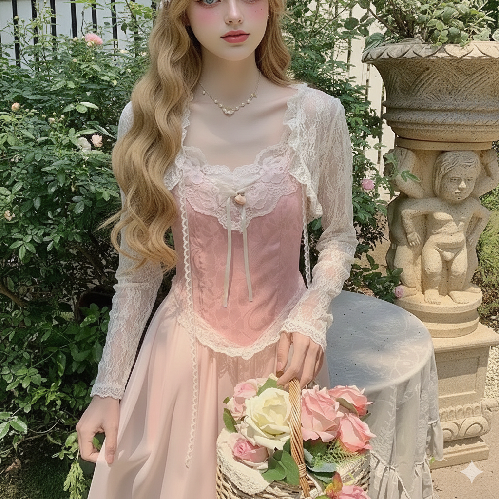 Lace Sun Protection Clothing Women's Summer Outerwear with Strap Vest Top Short Slim Long Sleeve Shirt Coat Gentle Breeze