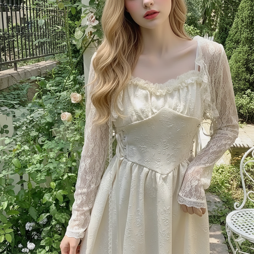 Lace Sun Protection Clothing Women's Summer Outerwear with Strap Vest Top Short Slim Long Sleeve Shirt Coat Gentle Breeze