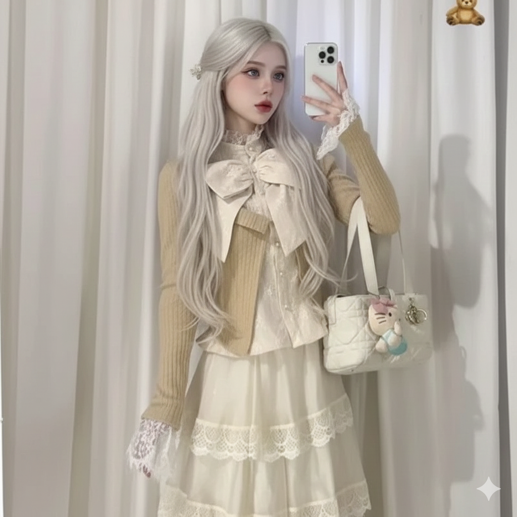 Autumn French Elegant Parisian Style Women's Two Pieces Set French Fashion Vintage Design Dress Sets Holiday Outfits Woman Clothing