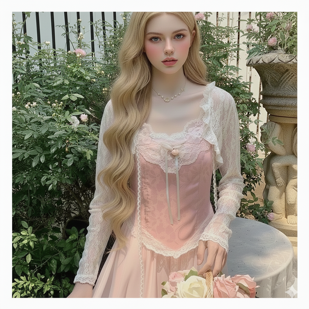 Lace Sun Protection Clothing Women's Summer Outerwear with Strap Vest Top Short Slim Long Sleeve Shirt Coat Gentle Breeze