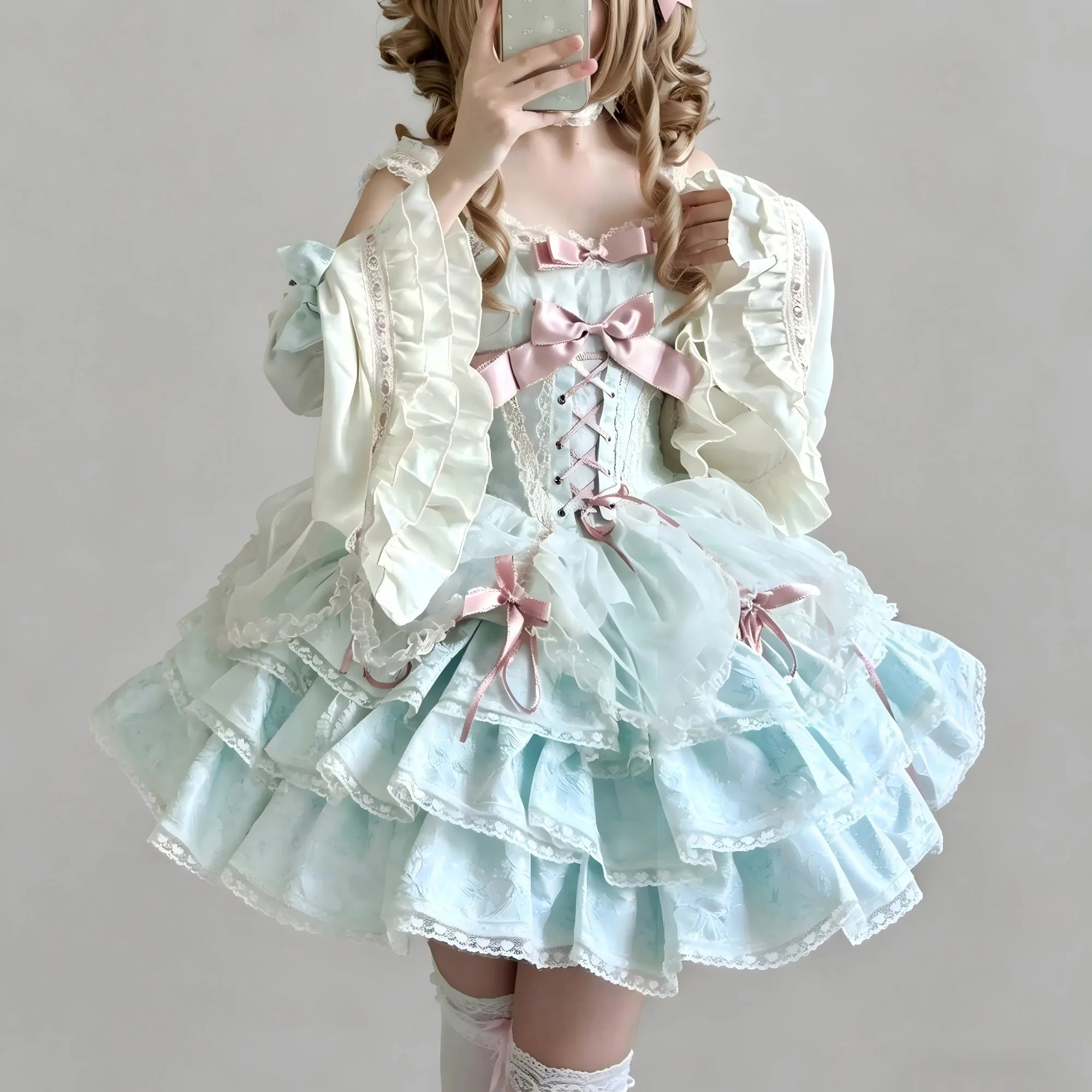 The Étoile Debutante Mini Gown | Sweet Pink Strap Coming-of-Age Set | Niche Princess Lolita Underwear | Parisian Princess