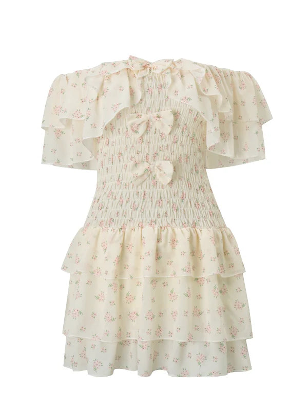 The Coquette Bow Mini | Sweet Spring Dress | 3D Embellished A-Line Gown | Parisian Princess