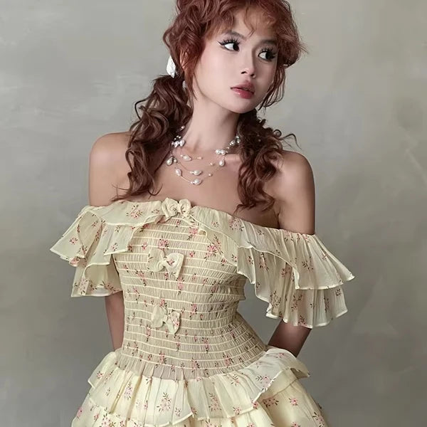 The Coquette Bow Mini | Sweet Spring Dress | 3D Embellished A-Line Gown | Parisian Princess