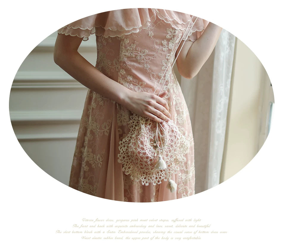 Lianer Art Hand-stitched Hollow Out Mori Kei Weaven Bags