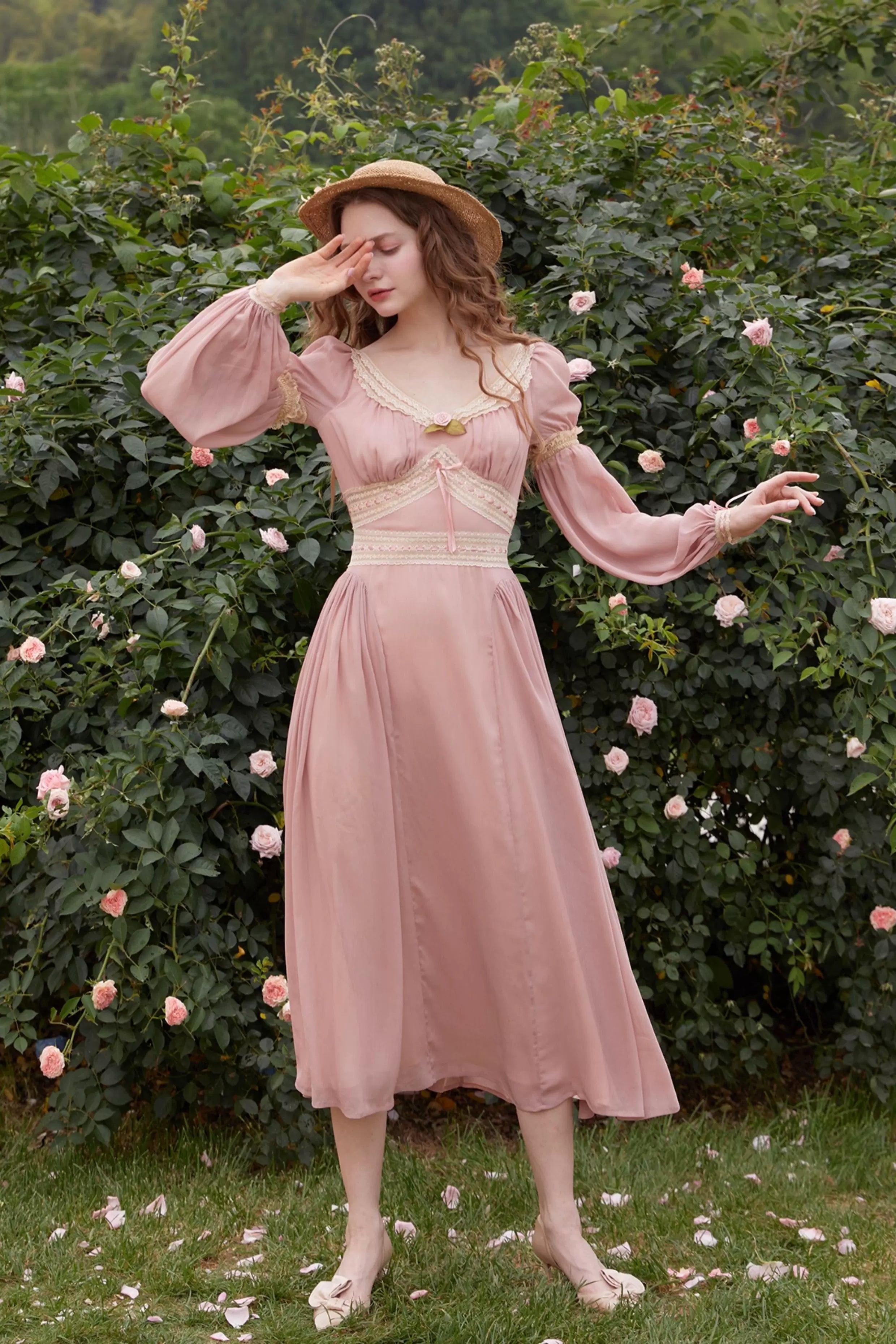 The Prairie Enchantress Gown: A Spring 2026 Masterpiece | French Countryside Tiered Lace Maxi | Parisian Princess