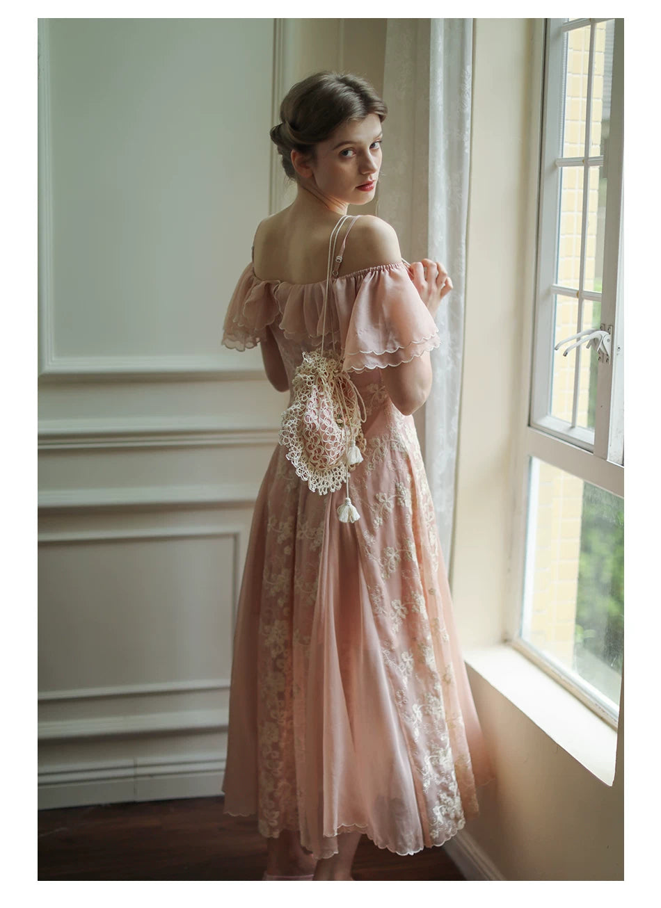 Lianer Art Hand-stitched Hollow Out Mori Kei Weaven Bags