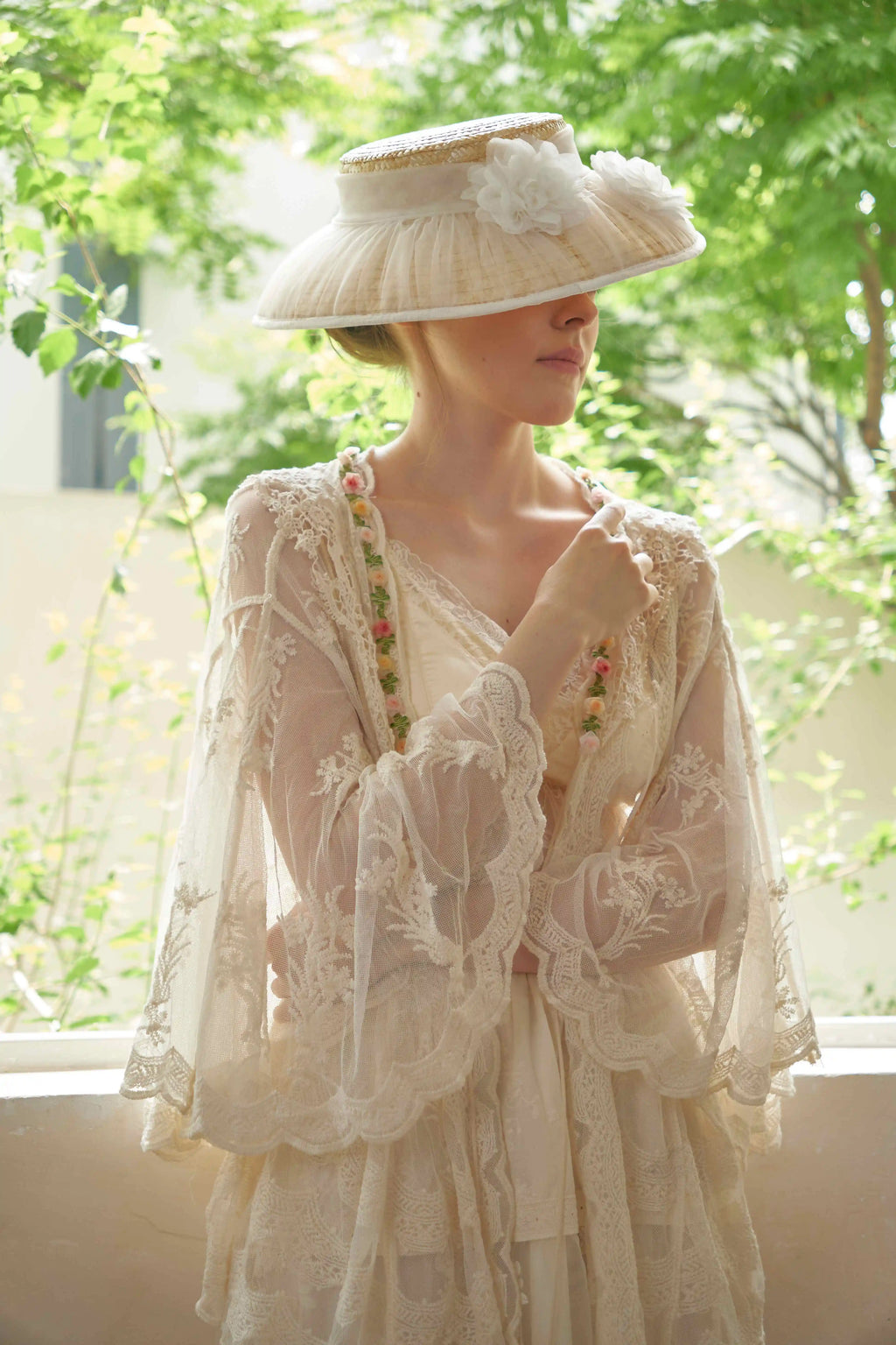 The Butterfly Dance Bolero | 3D Flower Lace Top | Hand-Dyed Versatile Cover-Up | Parisian Princess