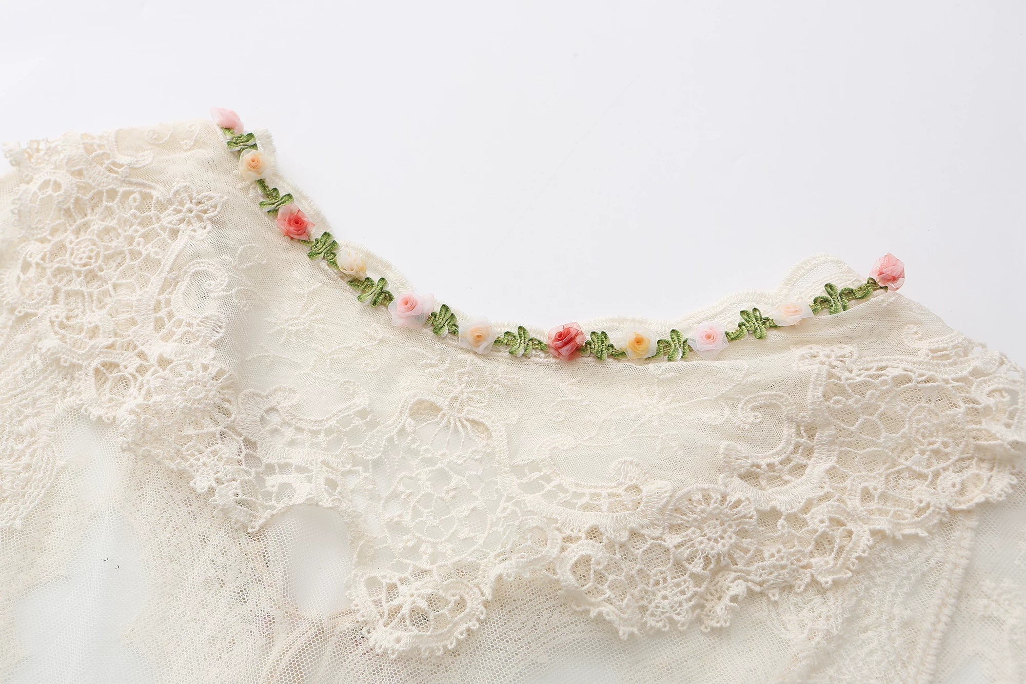 The Butterfly Dance Bolero | 3D Flower Lace Top | Hand-Dyed Versatile Cover-Up | Parisian Princess