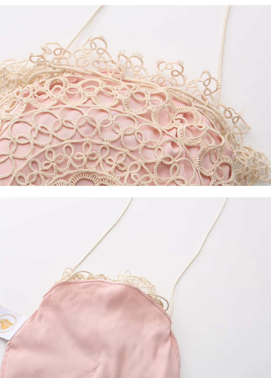 Lianer Art Hand-stitched Hollow Out Mori Kei Weaven Bags