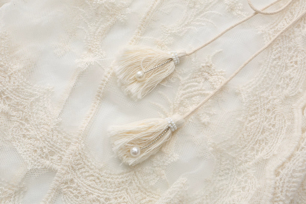 The Butterfly Dance Bolero | 3D Flower Lace Top | Hand-Dyed Versatile Cover-Up | Parisian Princess