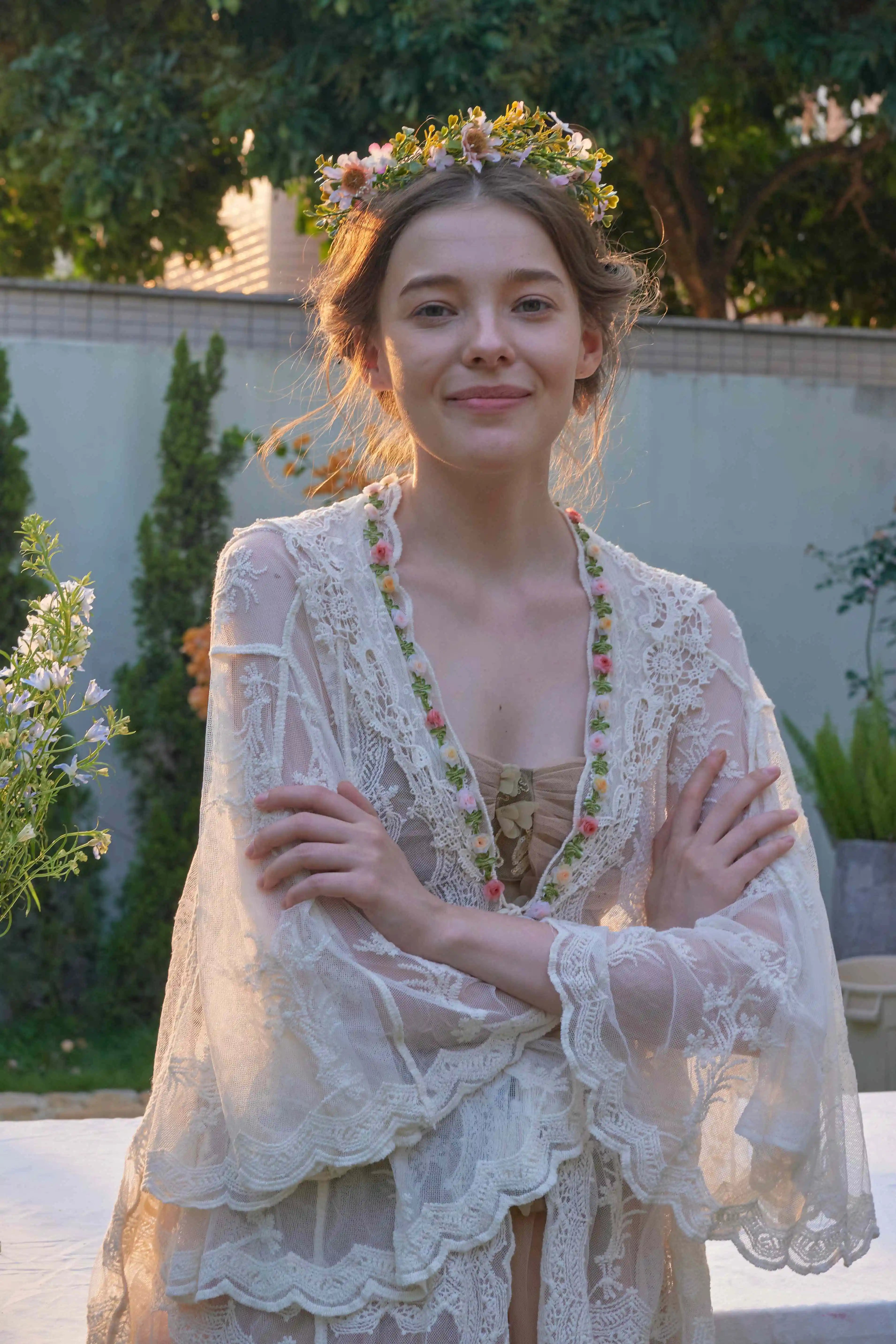 The Butterfly Dance Bolero | 3D Flower Lace Top | Hand-Dyed Versatile Cover-Up | Parisian Princess