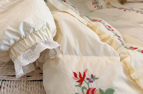 Parisian Women Full Sleeve Long Mid-Calf Thick Outerwear Hoode Zipper Down Jacket Embroidery Warm Coats Japanese Style