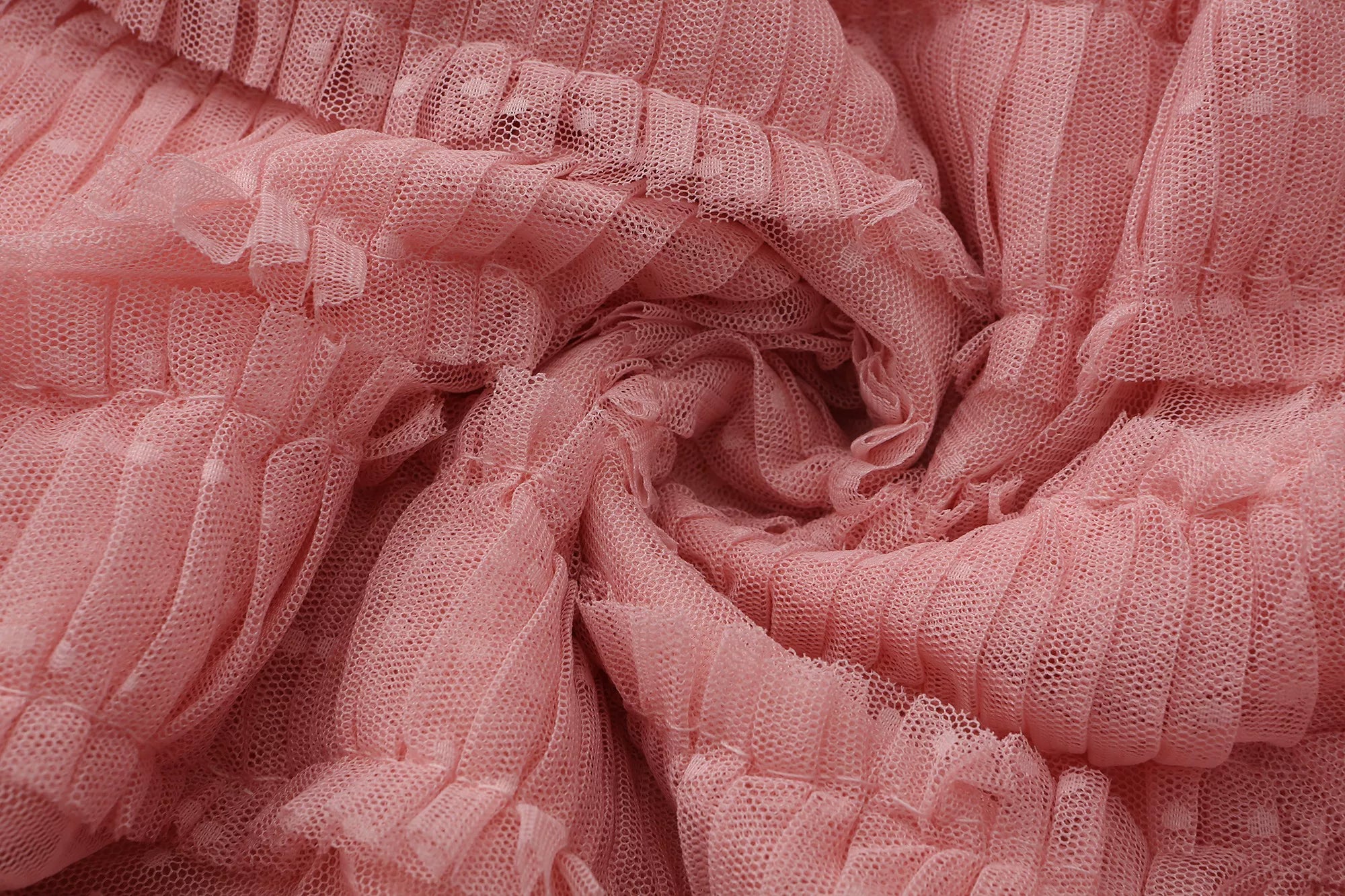 The Candy-Pink Promenade Gown | Hand-Embroidered Tiered Ballgown | Spring Mesh Cake Dress | Parisian Princess