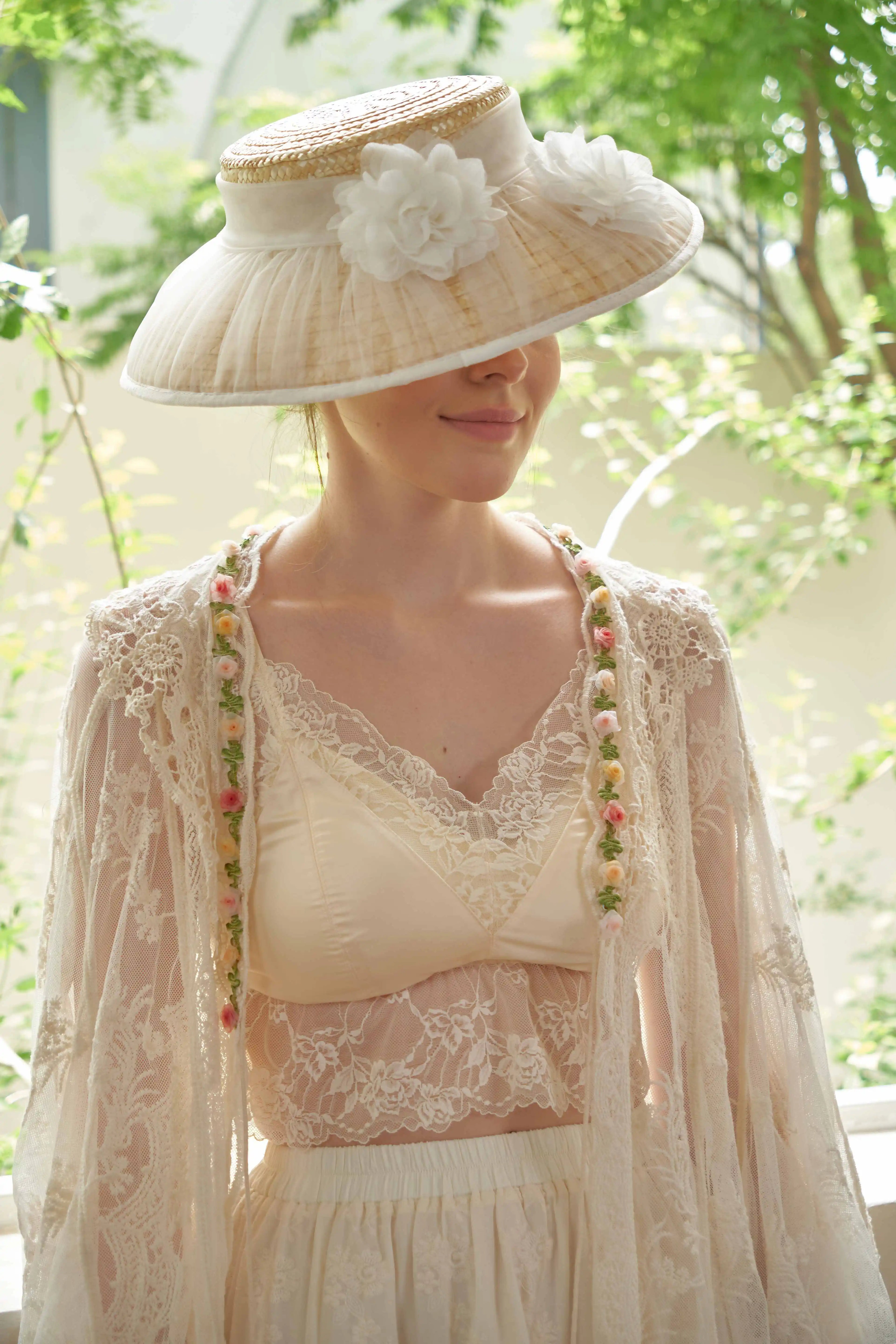 The Butterfly Dance Bolero | 3D Flower Lace Top | Hand-Dyed Versatile Cover-Up | Parisian Princess