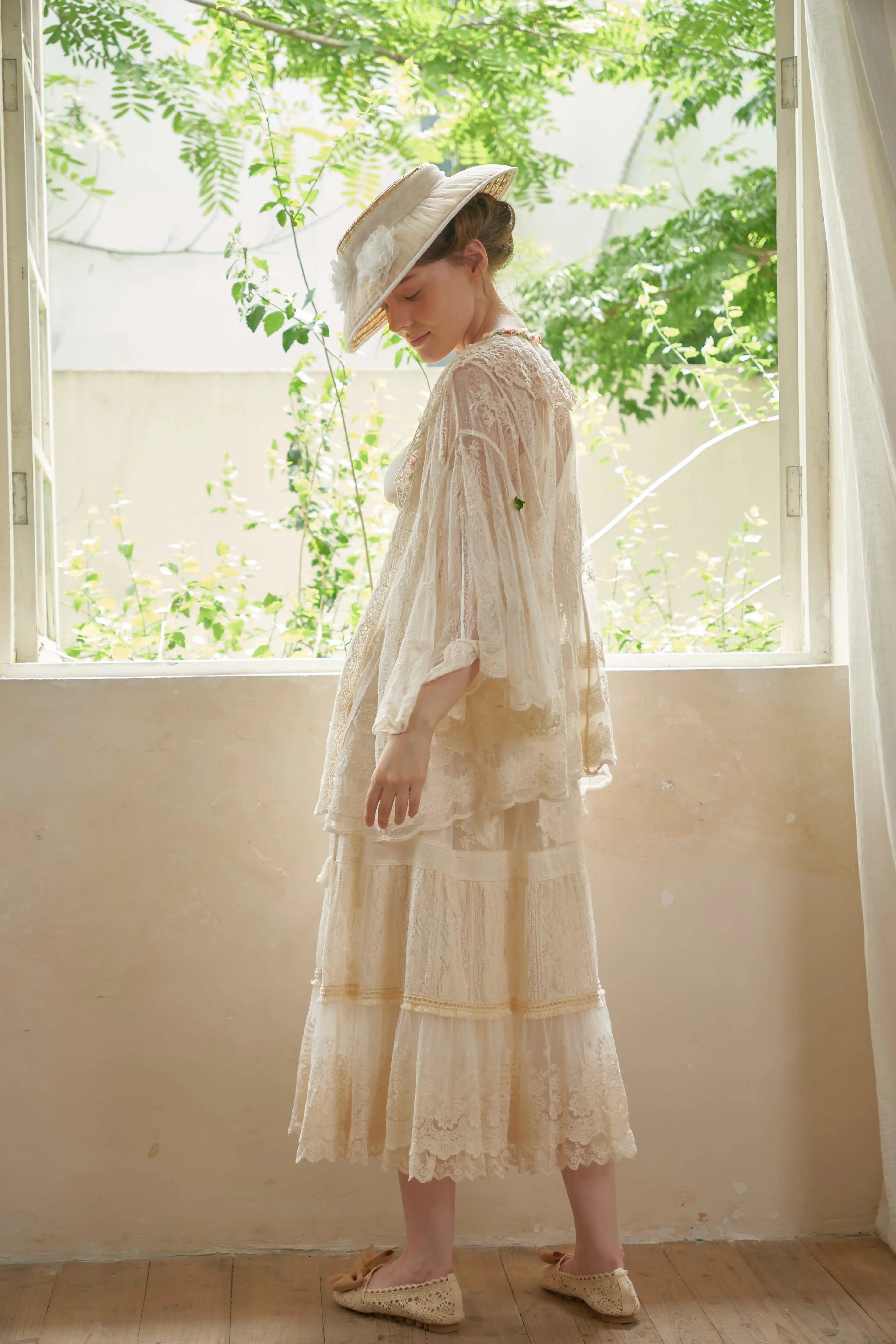 The Butterfly Dance Bolero | 3D Flower Lace Top | Hand-Dyed Versatile Cover-Up | Parisian Princess
