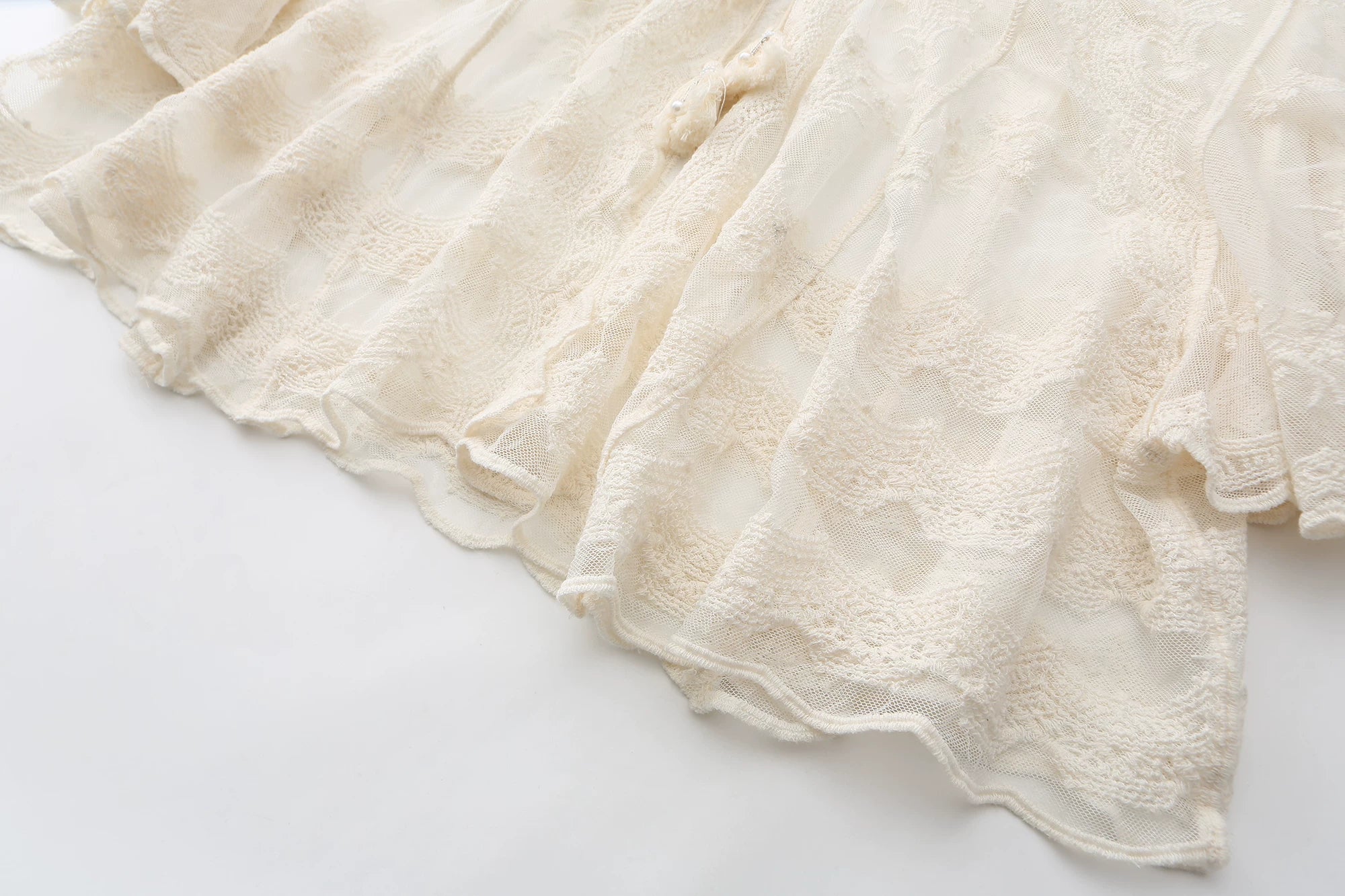 The Butterfly Dance Bolero | 3D Flower Lace Top | Hand-Dyed Versatile Cover-Up | Parisian Princess