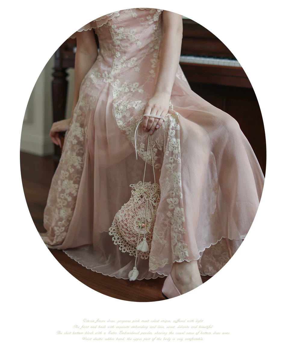 Lianer Art Hand-stitched Hollow Out Mori Kei Weaven Bags