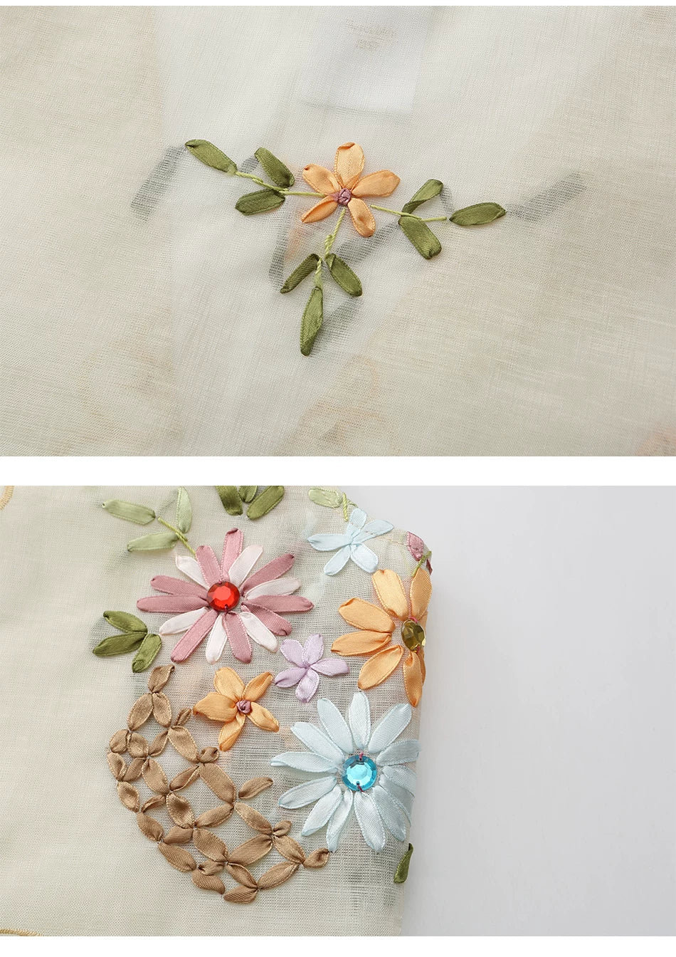 The Trianon Embroidered Vest | French Cotton Floral Waistcoat | Vintage Botanical Tassel Gilet | Parisian Princess