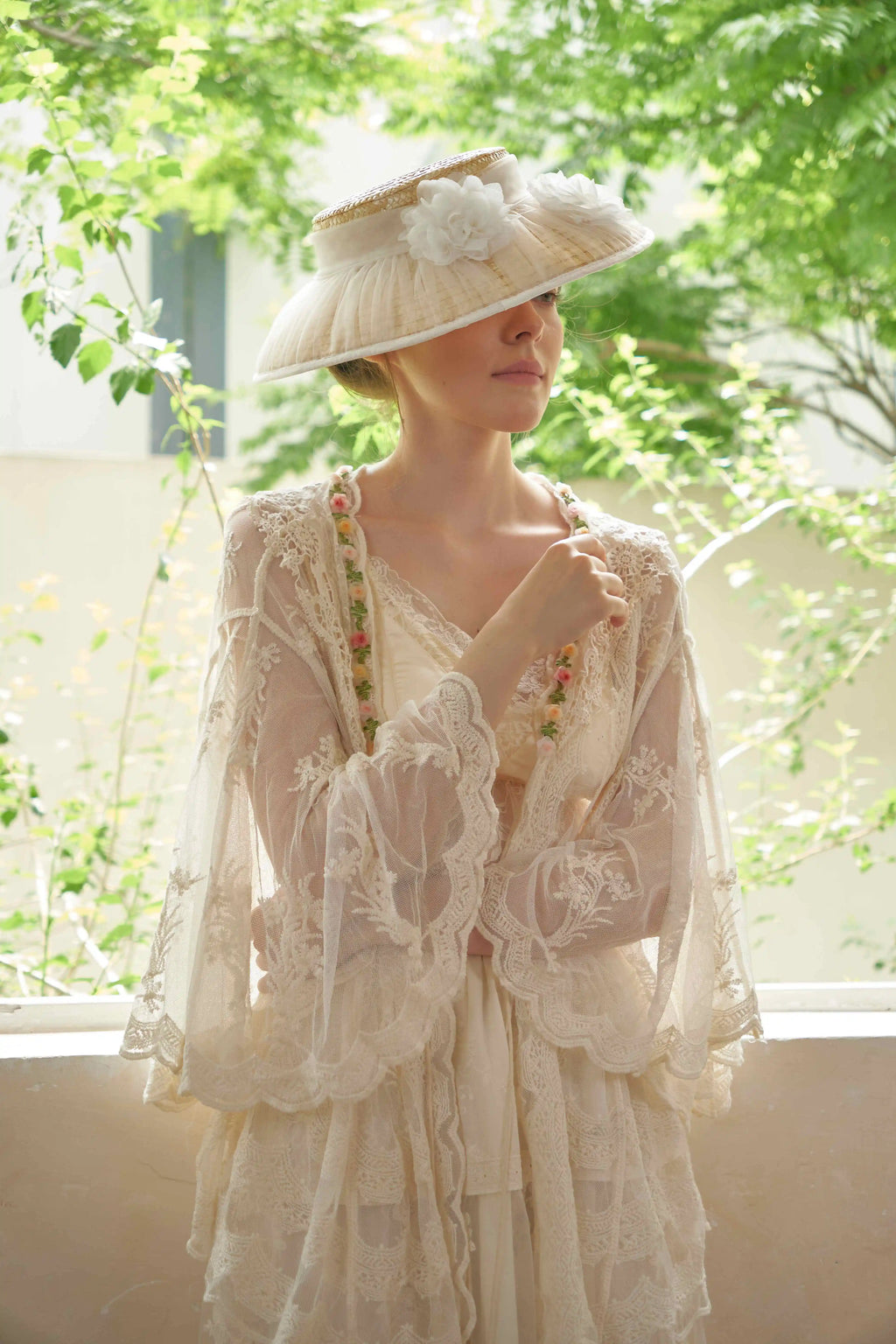 The Butterfly Dance Bolero | 3D Flower Lace Top | Hand-Dyed Versatile Cover-Up | Parisian Princess