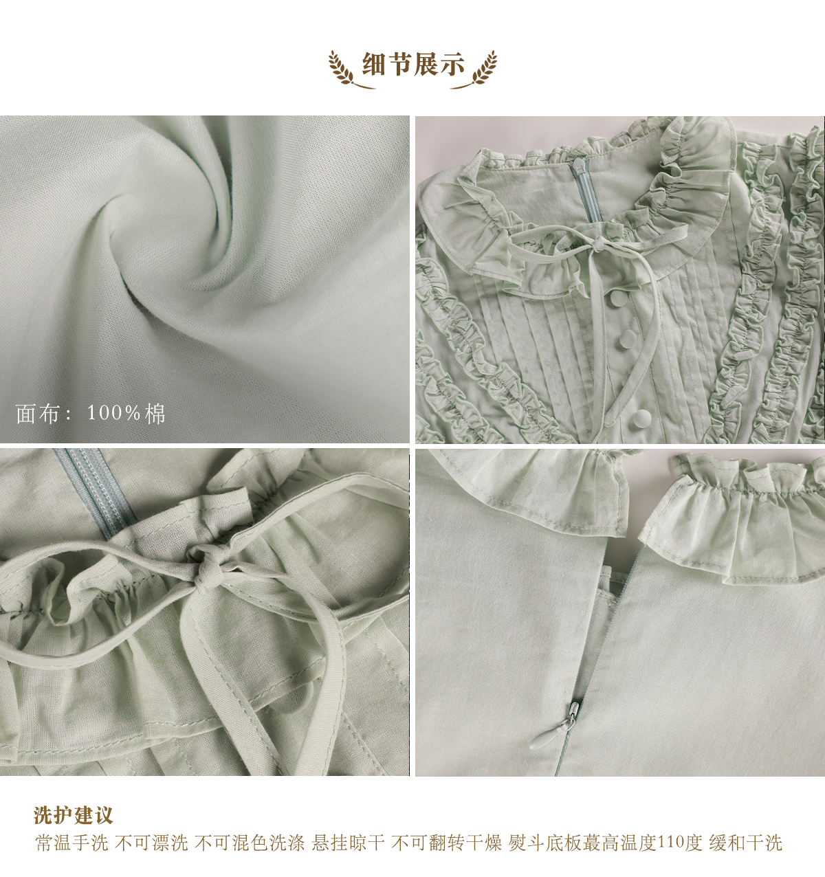 Parisian Princess French Dress Full Lantern Sleeve Long Maxi Ladies XS-XL Vintage High Waist 100% Cotton Lace Up 2025 New