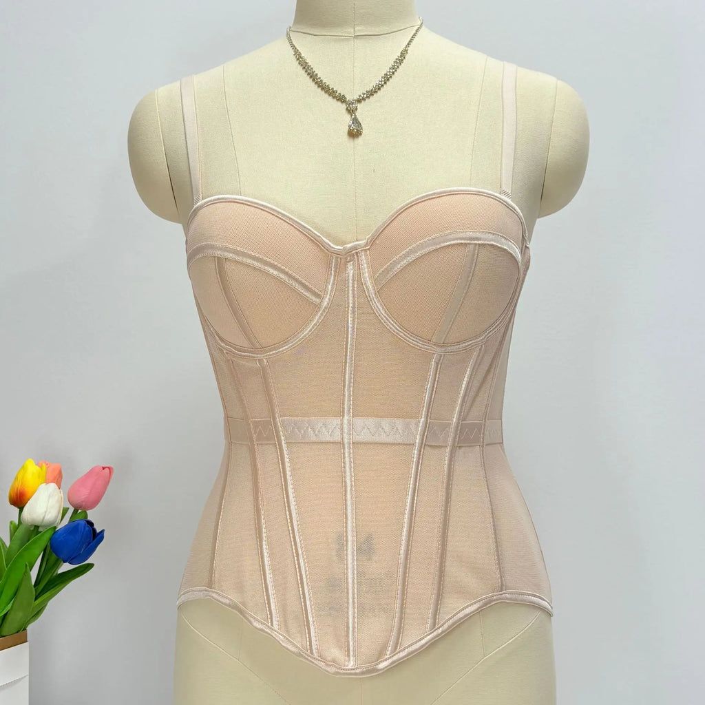 The Versailles Floral Lace Bustier | Sweet Corset Crop Top | Everyday Shaping Top | Parisian Princess