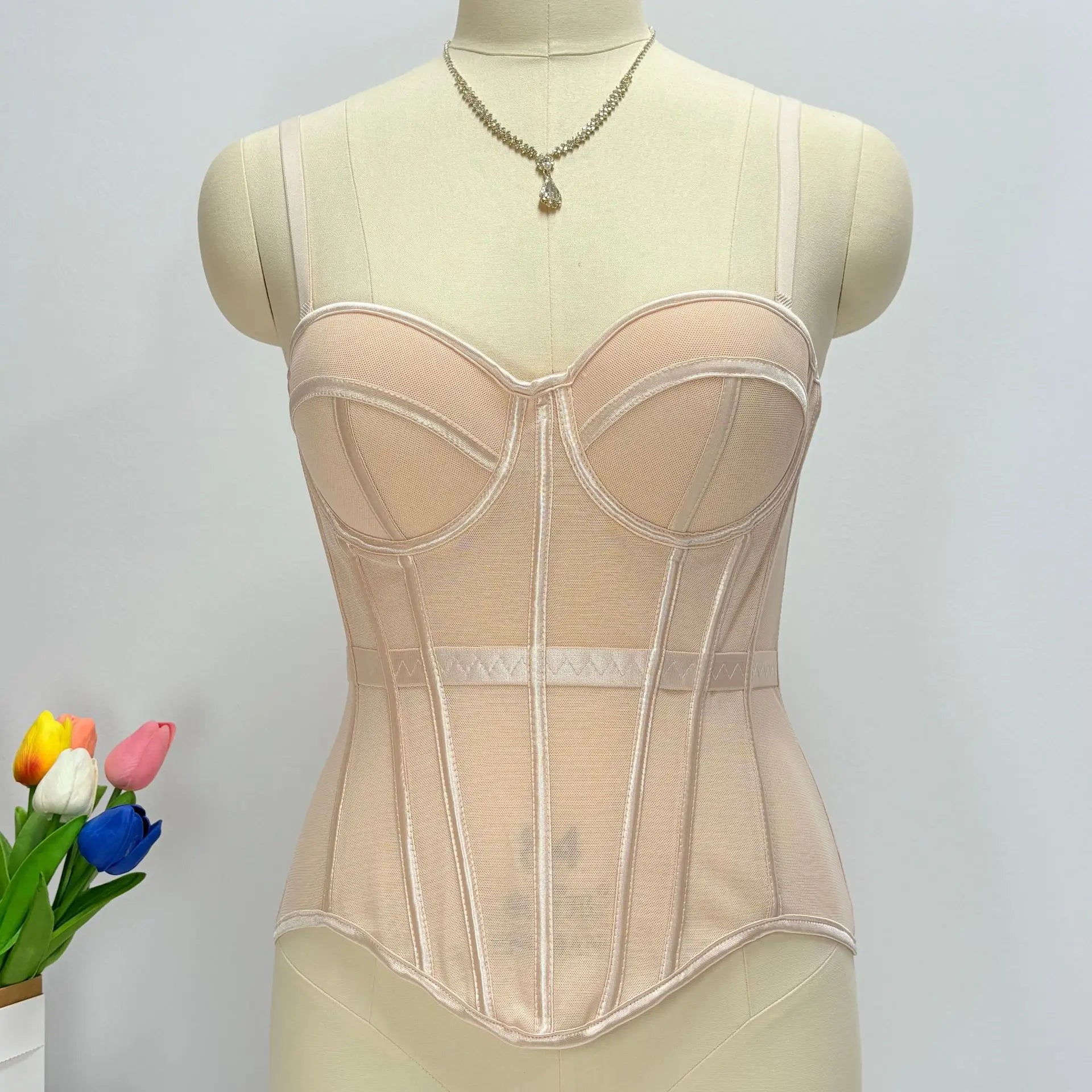 The Versailles Floral Lace Bustier | Sweet Corset Crop Top | Everyday Shaping Top | Parisian Princess