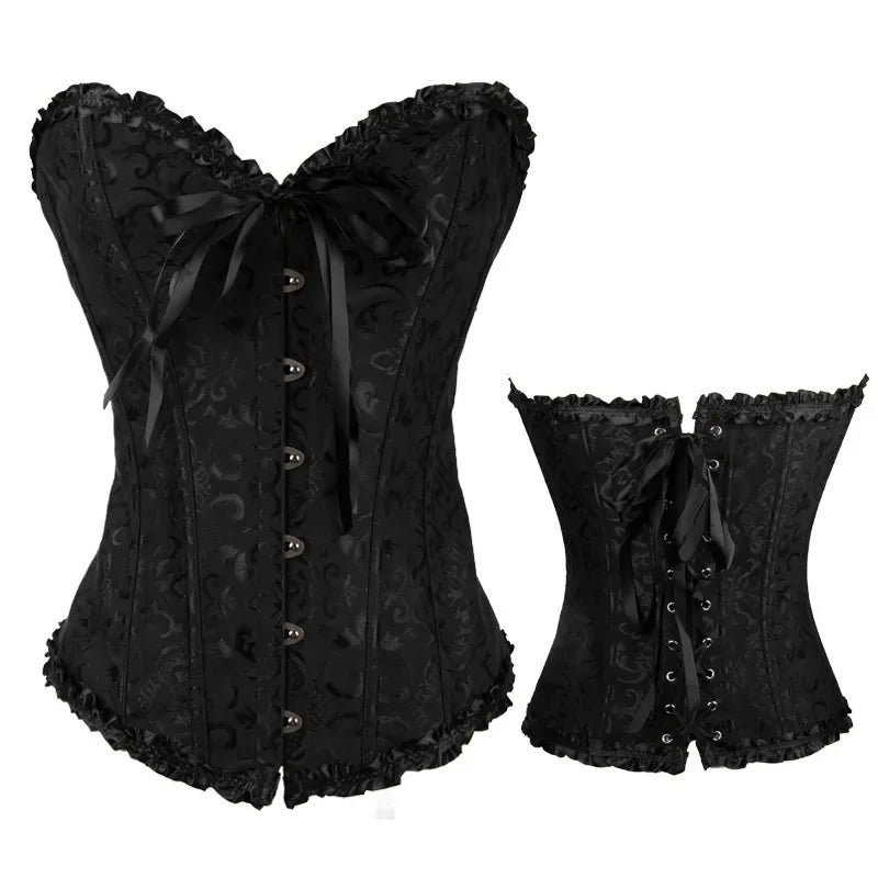 Gothic Corset Shapewear Women Steampunk Lace Up Waist Trainer Body Shaper Bustiers Top Fashion Shaping Clothing Streetwear