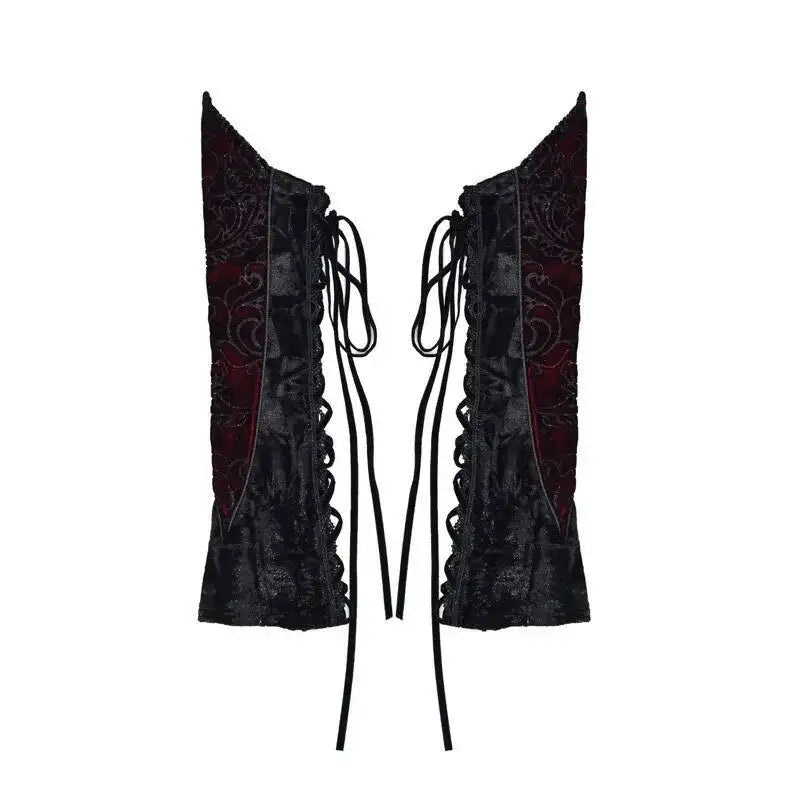 The Scarlet Blood Peak Manteau | French Gothic Dark Heart Velvet Gown | Glitter Mermaid Cosplay Dress | Winter 2024 Atelier Collection