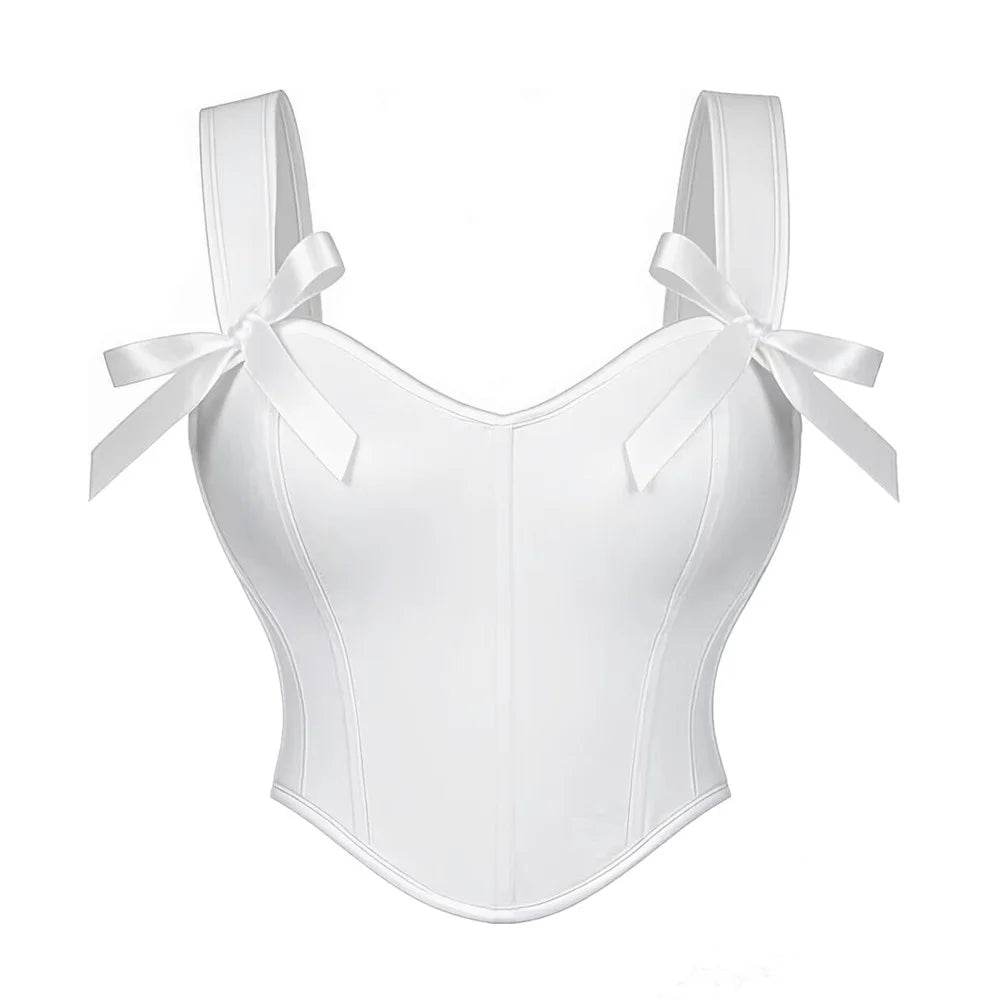 The Gilded Gothic Bustier | French Floral Overbust Corset | Shoulder Strap Side-Zip Body Shaper | Parisian Princess