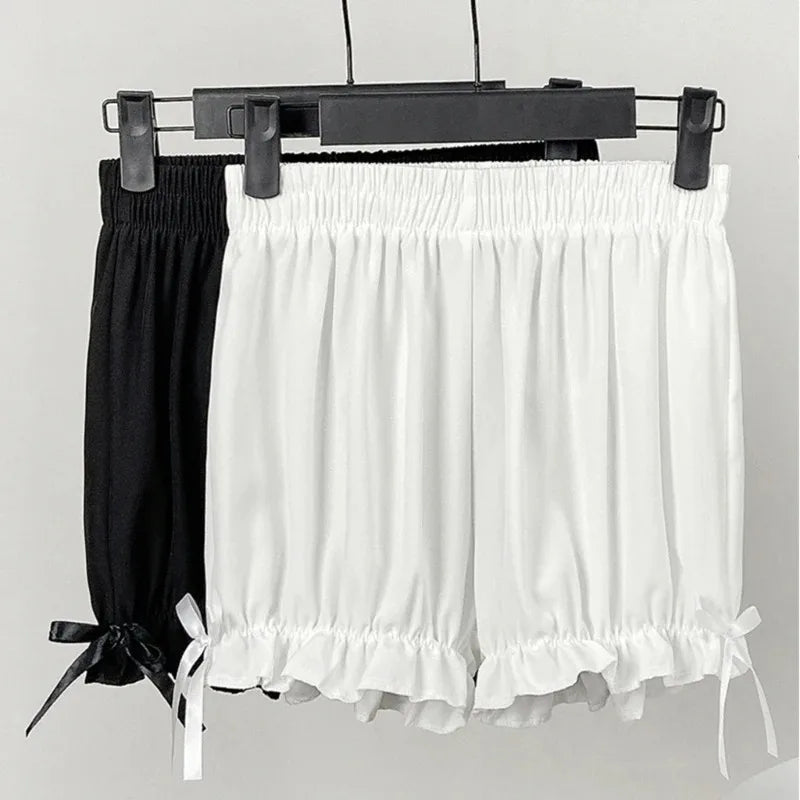 Womens Bloomers Maid Ruffle Pumpkin Pants Shorts