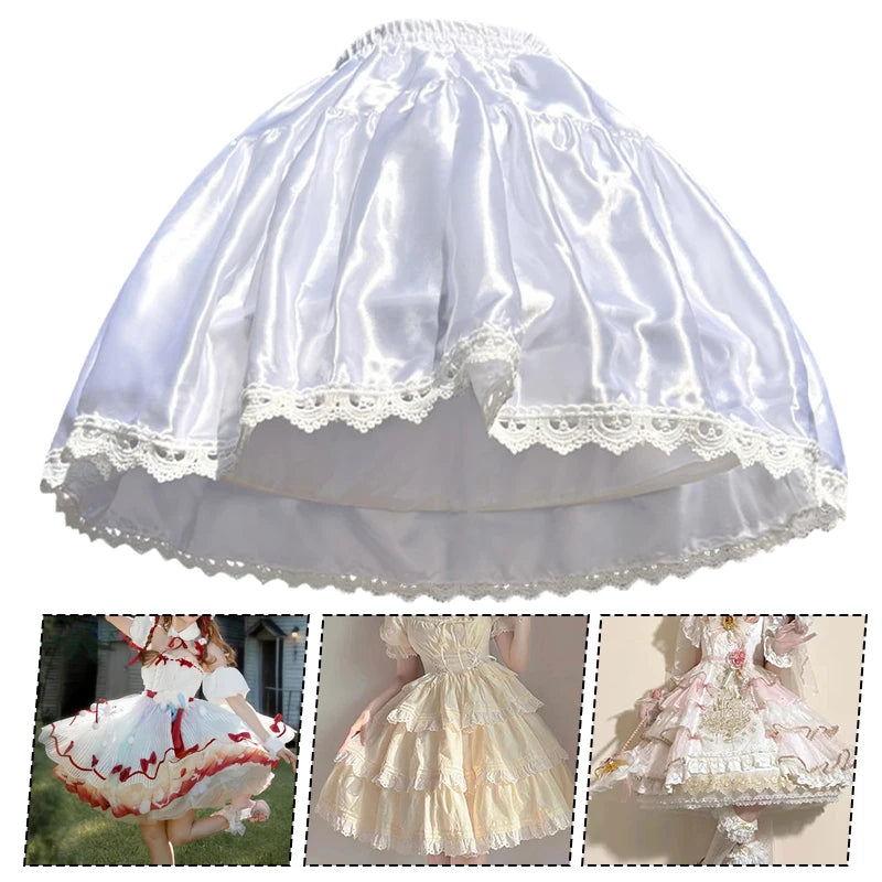 Women Petticoats Victorian Style Lolita Petticoat Underskirt Under The Dress Bridal Crinoline 50cm Cosplay Inner Skirt Support