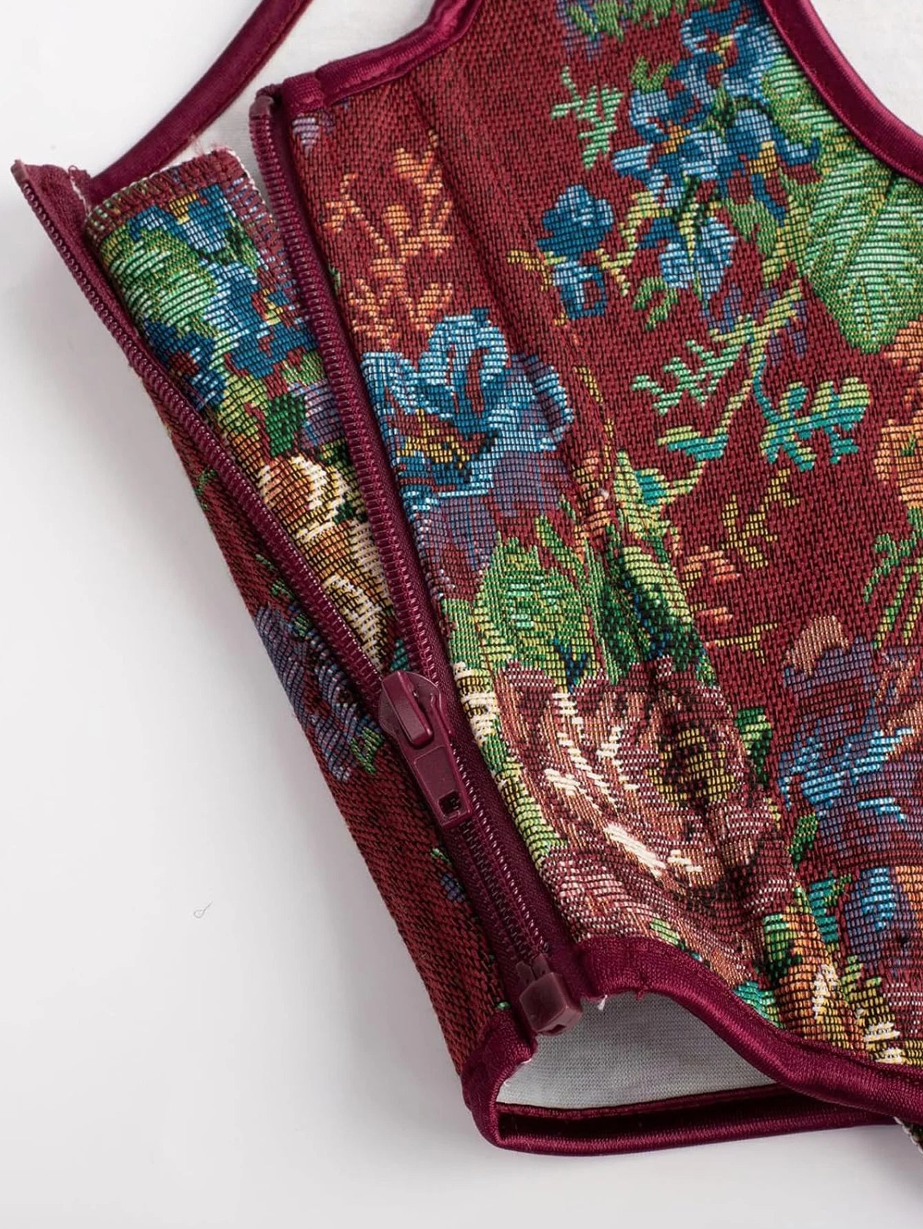 Women Renaissance Corset Floral Underbust Corset Tops Vintage Boned Corselet Belt Gothic Bustiers Corsets Vest Shaper Lace Up