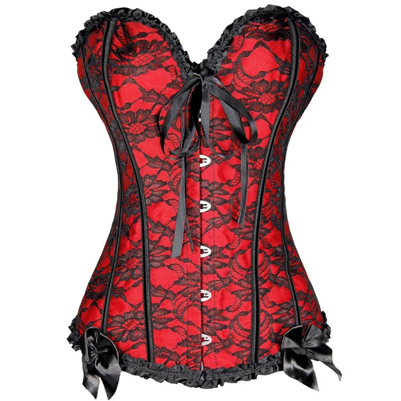 Gothic Corset Shapewear Women Steampunk Lace Up Waist Trainer Body Shaper Bustiers Top Fashion Shaping Clothing Streetwear